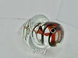 HTF Vintage MCM Murano Glass Red Green Vortex Christmas Tree Stunning