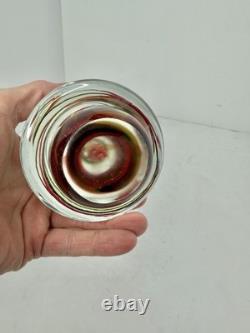 HTF Vintage MCM Murano Glass Red Green Vortex Christmas Tree Stunning