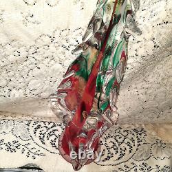 HTF vintage Murano 20 art glass Christmas tree red green gold