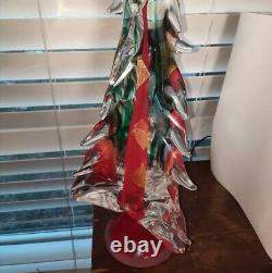 HTF vintage Murano 20 art glass Christmas tree red green gold