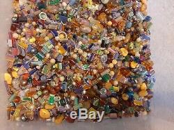 HUGE 7 LB + Lot Vintage Murano Millifori Crystal Glass Stone BEADS