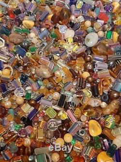 HUGE 7 LB + Lot Vintage Murano Millifori Crystal Glass Stone BEADS