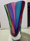 HUGE Vintage Murano Formia VENETIAN ART GLASS VASE Multi Color Panels SUBPERB