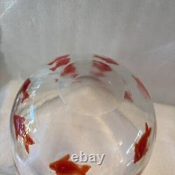 Hand blown Vintage Murano bowl with koi/goldfish Glass Freeform Ice Bucket