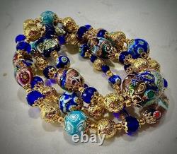 Handmade Millefiori Glass Necklace FEATURING Moretti & Vintage Murano Glass Bead