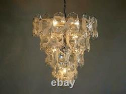 Huge Vintage Italian Murano chandelier lamp by Vistosi 50 glasses