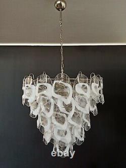 Huge Vintage Italian Murano chandelier lamp by Vistosi 57 glasses
