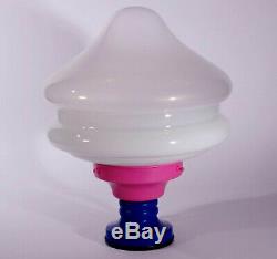 Italian Lamp Space Age Vintage Carlo Nason Murano Glass Mushroom Pink Blue 1960s