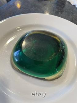 Italian Murano Sommerso Art Glass Bowl MCM attributed to Seguso Vetri d'Arte