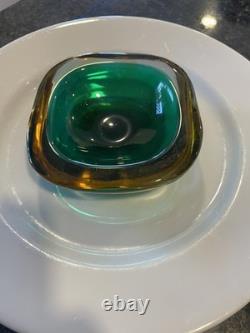Italian Murano Sommerso Art Glass Bowl MCM attributed to Seguso Vetri d'Arte