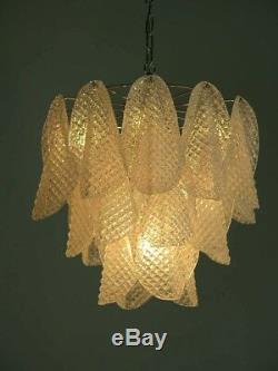 Italian vintage Murano chandelier 24 glass rondini