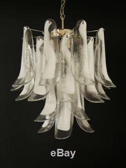 Italian vintage Murano chandelier 26 glass petals