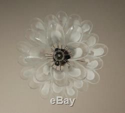 Italian vintage Murano chandelier 26 glass petals