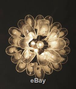 Italian vintage Murano chandelier 26 glass petals