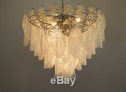 Italian vintage Murano chandelier 50 glass rondini