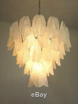 Italian vintage Murano chandelier 50 glass rondini