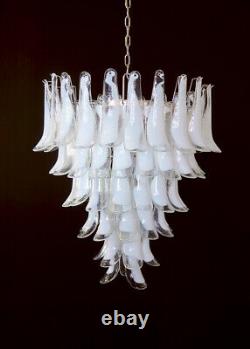 Italian vintage Murano chandelier 75 glass petals