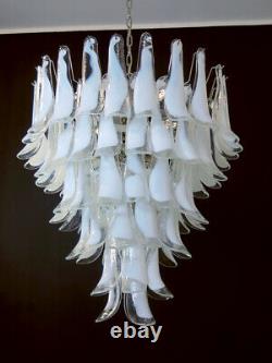 Italian vintage Murano chandelier 75 glass petals