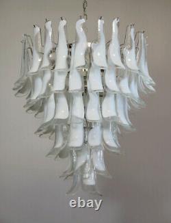Italian vintage Murano chandelier 75 glass petals