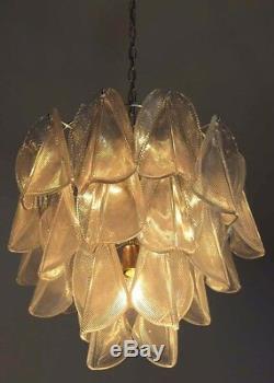 Italian vintage Murano chandelier Mazzega 24 rondini crystal glass