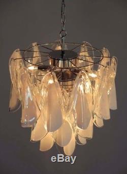 Italian vintage Murano chandelier Mazzega 24 rondini glass