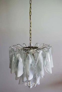 Italian vintage Murano chandelier Mazzega 41 rondini glass