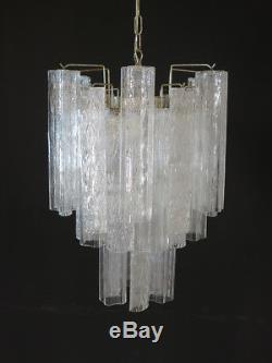 Italian vintage Murano glass chandelier in Venini Mazzega style 30 glasses