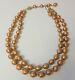 Italy Aventurina Murano Venetian Copper Gold Dust Glass Beads Necklace