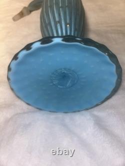 LG Vintage Blue 19 1/2 BARBINI Murano CAMER Glass Sticker Genie Bottle Decanter