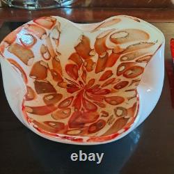 Large 10 Vintage Murano Glass Tutti Frutti Centerpiece Bowl Fratelli Toso Sty