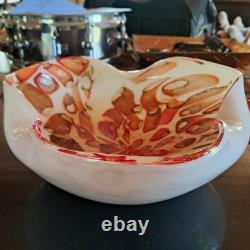 Large 10 Vintage Murano Glass Tutti Frutti Centerpiece Bowl Fratelli Toso Sty