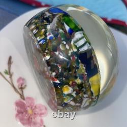 Large 3.5 Vintage Murano Glass Paperweight Millefiori Design