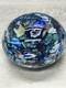 Large 5.5 Vintage Murano Glass Floral & Scramble Millefiori Paperweight READ