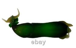 Large MCM Vintage Murano Glass Style Green Glass BULL Figurine
