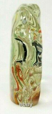 Large Signed Vintage Murano Glass Aquarium Sculpture 5-1/2 Tall 7 Wide