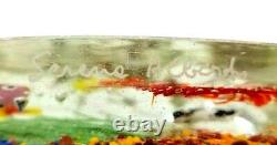 Large Signed Vintage Murano Glass Aquarium Sculpture 5-1/2 Tall 7 Wide