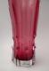 Large Vintage Italian Murano Cranberry Pink Cased Art Glass Vase MID Century