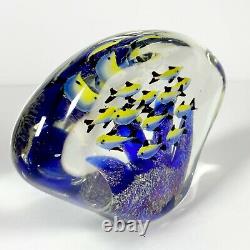 Large Vintage Murano Art Glass Tropical Fish Reef Aquarium Sculpture Multicolor