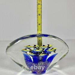 Large Vintage Murano Art Glass Tropical Fish Reef Aquarium Sculpture Multicolor