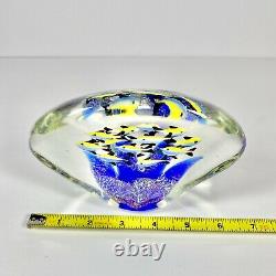 Large Vintage Murano Art Glass Tropical Fish Reef Aquarium Sculpture Multicolor