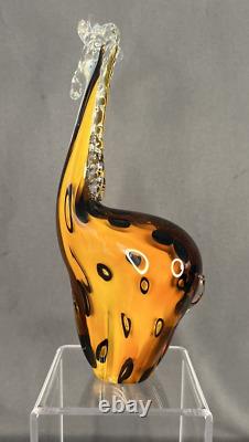 Large Vintage Murano Art glass Giraffe Handblown Figurine Statue, Unmarked