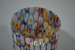 Large Vintage Murano Glass Millefiori Vase By Fratelli Toso