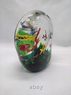 Large Vintage Murano  Glass Tropical Fish Aquarium Heavy Paperweight 7lb 6oz