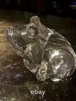 Large Vintage Murano Hand Blown Glass Frog Figurine Signed Maybe Seguso