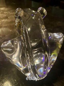 Large Vintage Murano Hand Blown Glass Frog Figurine Signed Maybe Seguso