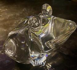 Large Vintage Murano Hand Blown Glass Frog Figurine Signed Maybe Seguso