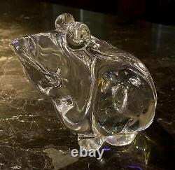 Large Vintage Murano Hand Blown Glass Frog Figurine Signed Maybe Seguso