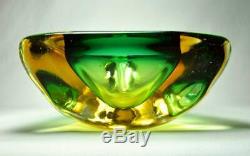 Large Vintage Murano Sommerso Glass Bowl/Ashtray c1970s