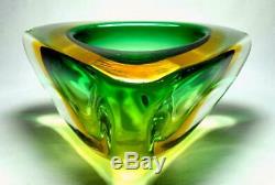 Large Vintage Murano Sommerso Glass Bowl/Ashtray c1970s