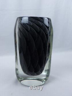 Large Vintage Murano V Nason, Barbini, or Marcolin Sweden Fumato Art Glass Vase